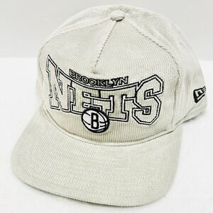 New Era Brooklyn Nets Corduroy The‎ Golfer Snapback Hat Cap Adjustable Gray NBA